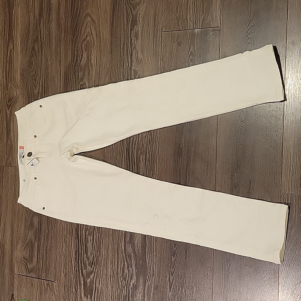 ❤ NWT! CABI EMBROIDERED SLIM BOYFRIEND JEANS, 0 (25) - Picture 5 of 11